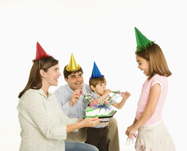 Family celebrating birthday. — Stock Photo, Image