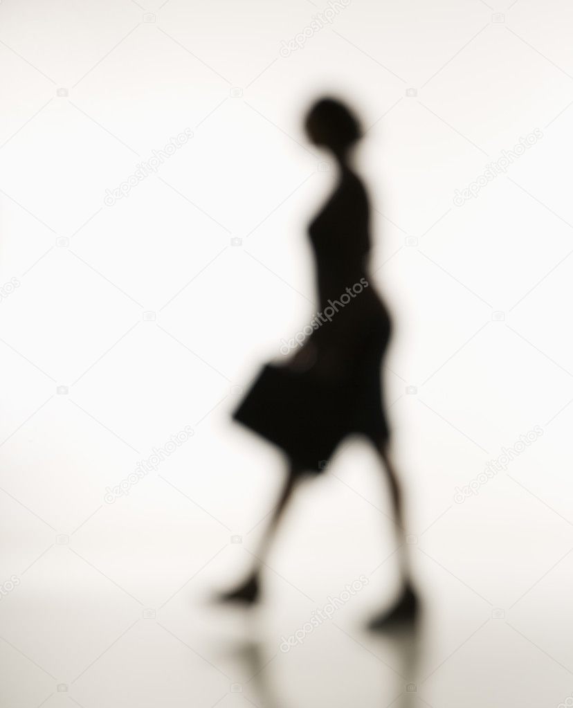 Businesswoman walking.