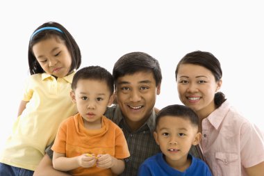 Asian family portrait. clipart