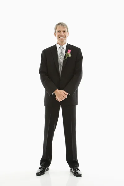 Groom in tuxedo. — Stock Photo, Image