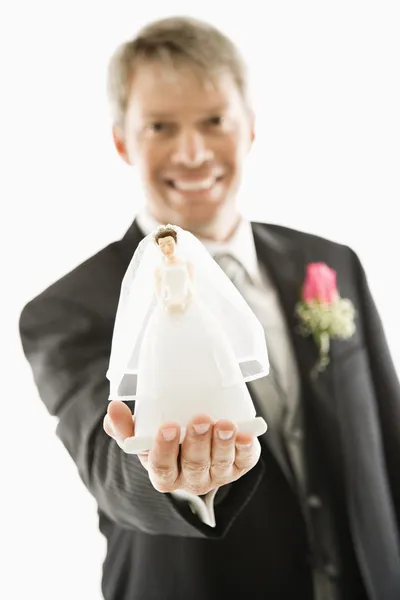 Vőlegény és menyasszony figura. — Stock Fotó