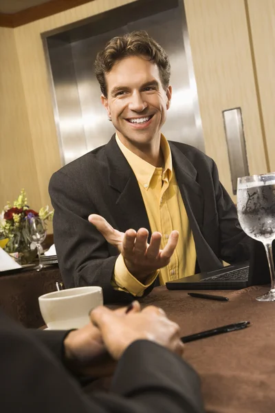 Businessman in conversation. — Stock Photo, Image