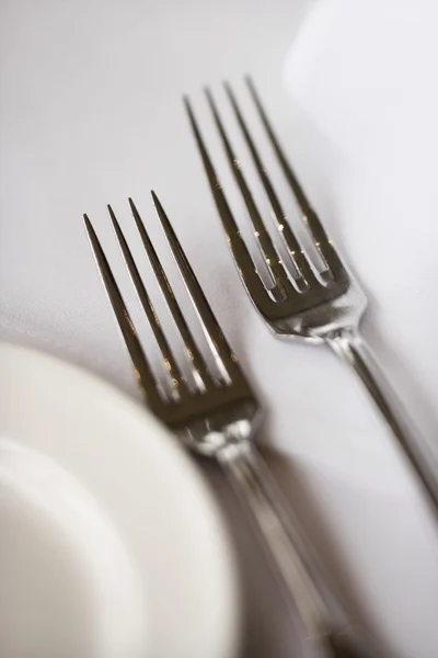 Forks and plate. — Stock Photo, Image