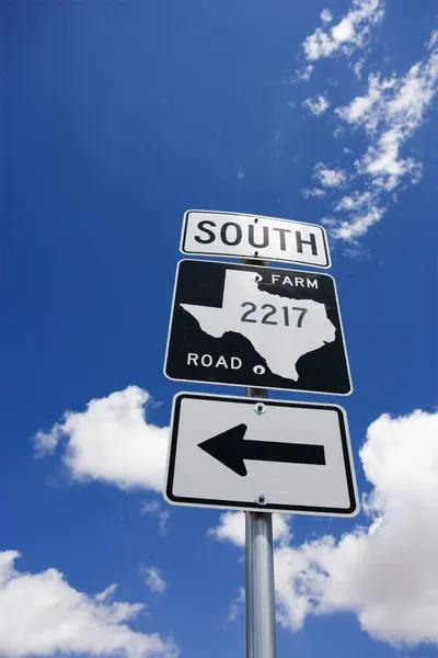 Дорожный знак Южного Техаса . — стоковое фото