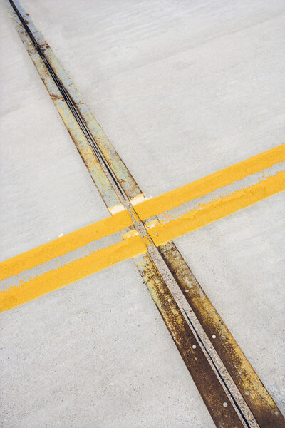 Road detail with lines.