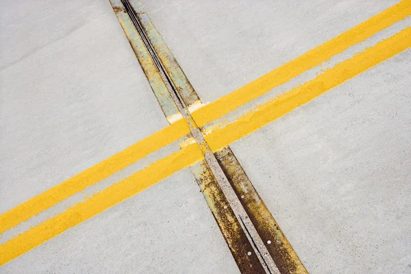Road detail with lines. — Stock Photo, Image