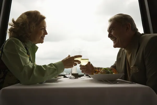 Mature couple at dinner. — Stock Photo, Image