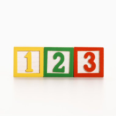 Number blocks. clipart