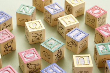 Toy building blocks. clipart