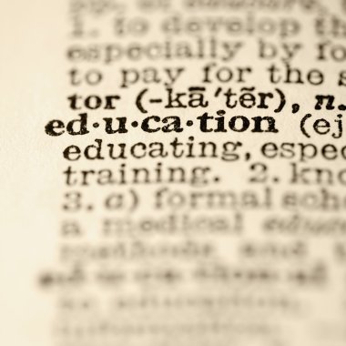 Education dictionary entry. clipart