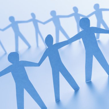 Men standing together clipart