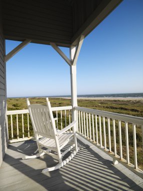 Porch at beach. clipart