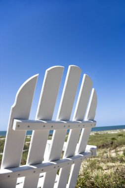 Chair on beach. clipart