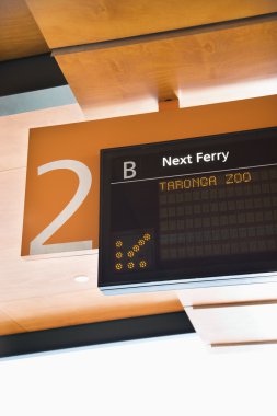 Ferry departure board. clipart