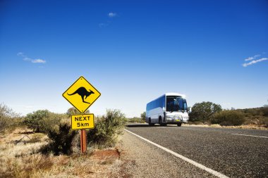 Bus rural Australia clipart