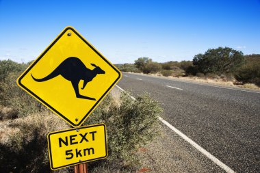 Road sign Australia clipart