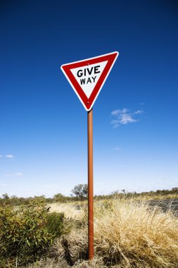 Give Way sign Australia clipart