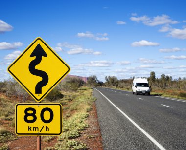 Australia road travel clipart