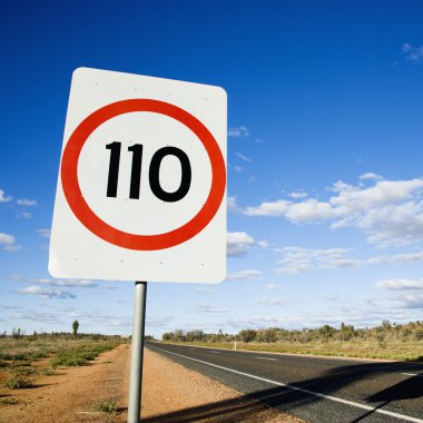 Australia speed limit sign clipart