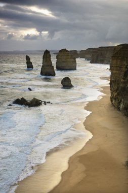 Landforms on coastline. clipart