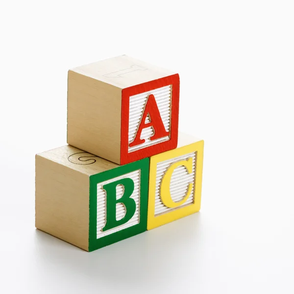 Blocchi ABC giocattolo . — Foto Stock