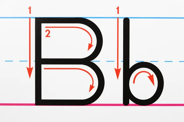 B betű kézírás — Stock Fotó