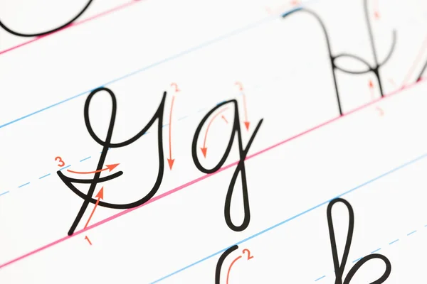 Letra cursiva . — Fotografia de Stock
