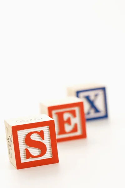 Spielzeugbuchstabenblöcke. — Stockfoto