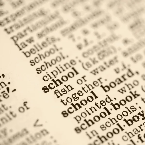School dictionary entry. — Stock Photo, Image