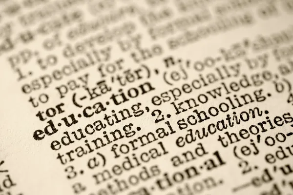 Освіта в словнику . — стокове фото