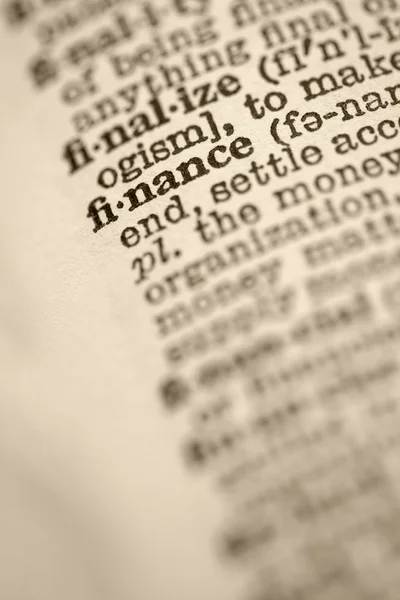 stock image Finance in dictionary.