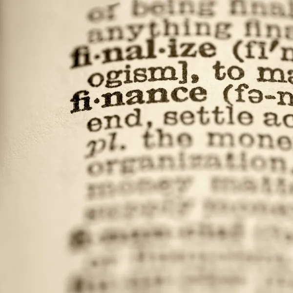 stock image Definition of finance.