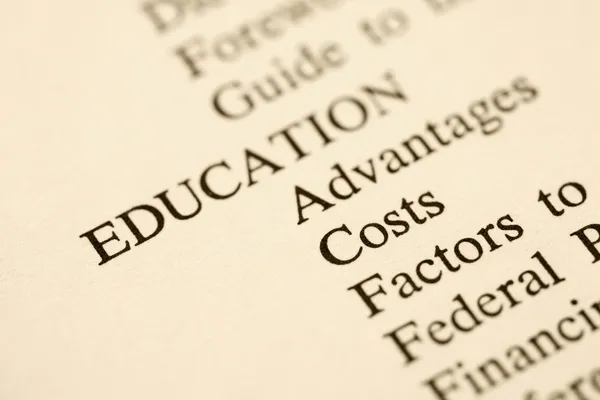 Education table of contents. — Stock Photo, Image