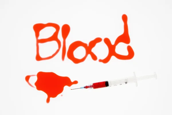 stock image Needle with blood.