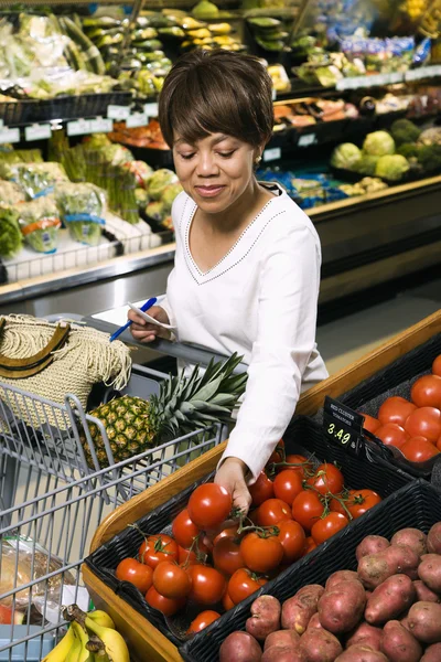 Mujer compras de comestibles . — Foto de Stock