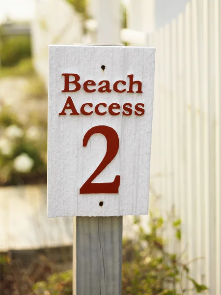 Παραλία πρόσβαση σημάδι. — Φωτογραφία Αρχείου