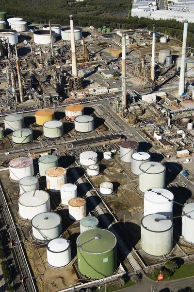 Oil refinery aerial. — Stock Photo, Image
