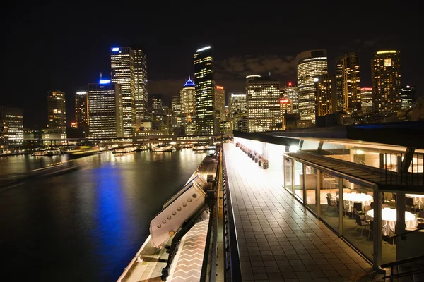 Noční panoráma města sydney, Austrálie — Stock fotografie