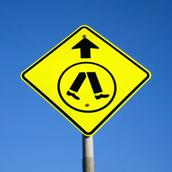 Přechod pro chodce znamení. — Stock fotografie