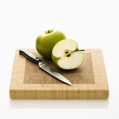 Cut apple. clipart