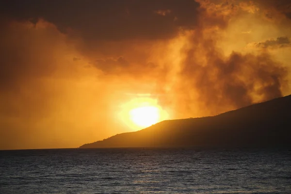 Pôr do sol no Havaí . — Fotografia de Stock