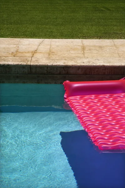 Růžový plavat v bazénu. — Stock fotografie