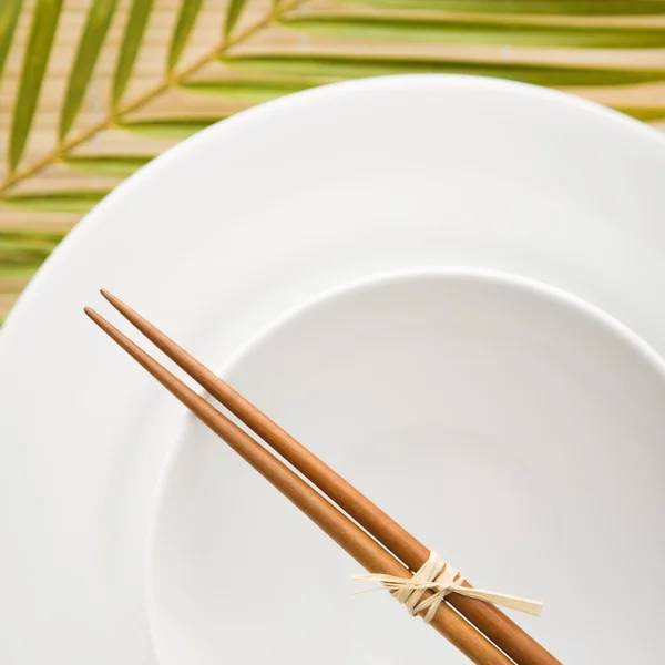 Hůlky na prázdnou misku — Stock fotografie