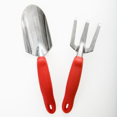 Spade and garden fork. clipart