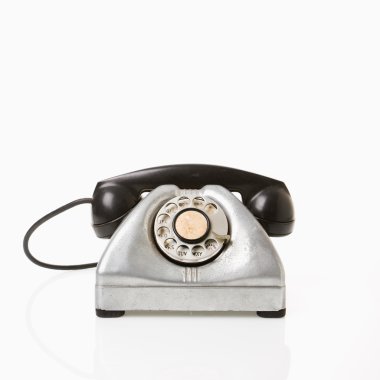 Rotary telephone. clipart