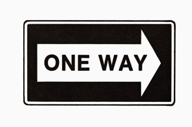 One way sign. clipart