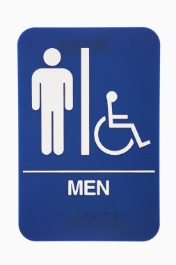 Men restroom sign. clipart