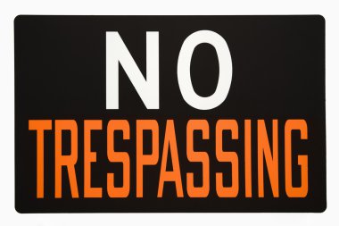 No trespassing sign. clipart
