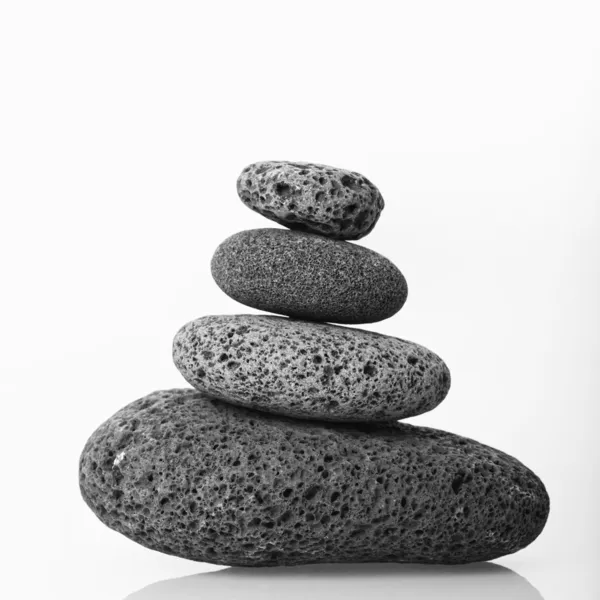 stock image Cairn of smooth stones.