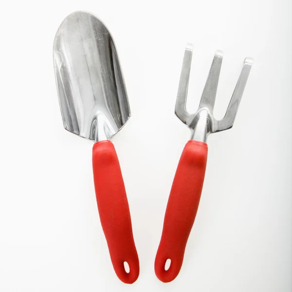 Spade and garden fork. — Stock Photo, Image